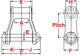 400 class pintle chain dimensions