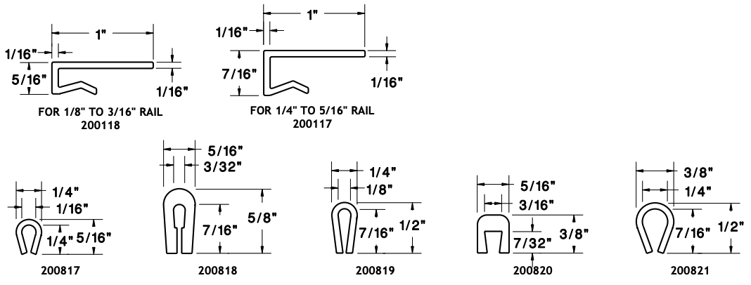 Conveyor Edge Guide | Snap-On Conveyor Rail Wear-Strip