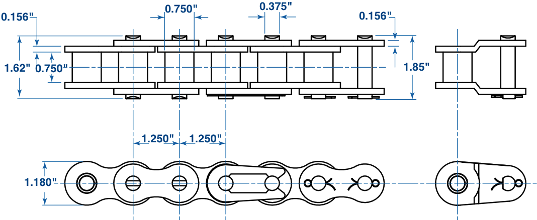 Roller Chain Strength Chart