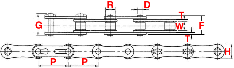 Double-Pitch Drive Type Chain