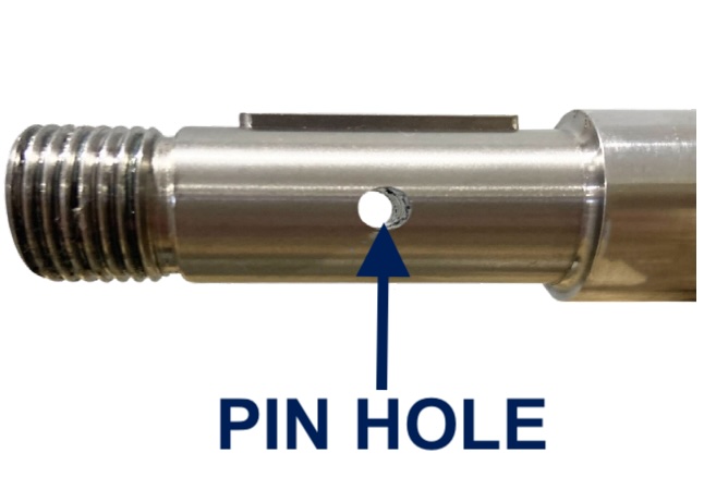 surface aerator motor pin hole shaft